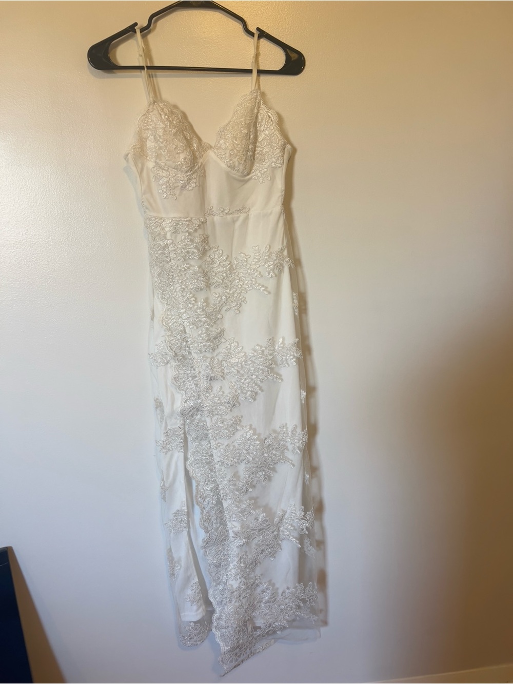Elegant White Lace Slip Dress